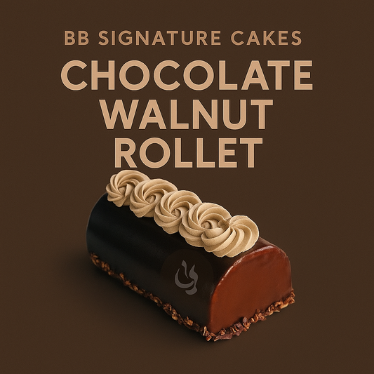 Chocolate Walnut  Rollet Log Cake